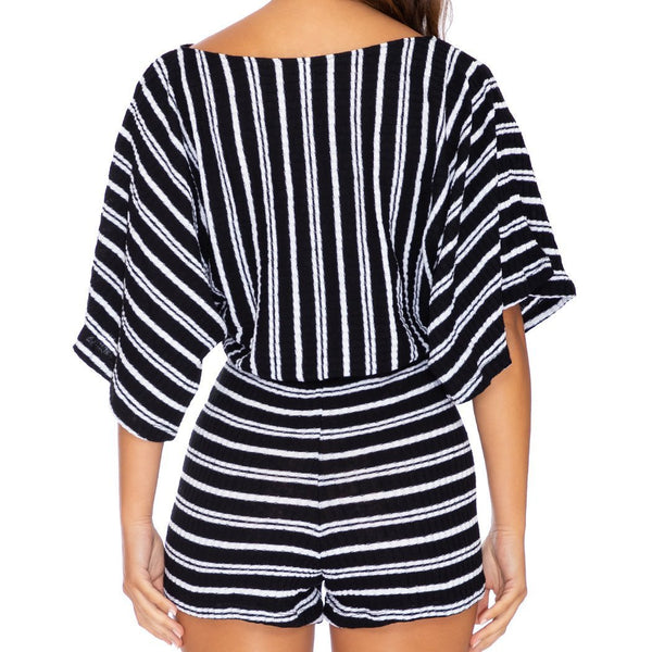 CHAMPAGNE POP - Open Shoulder Romper