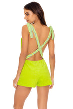 GLOW BABY GLOW - Adjustable Shorts Romper • Lime