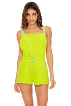 GLOW BABY GLOW - Adjustable Shorts Romper • Lime
