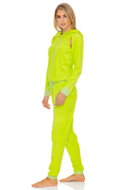 GLOW BABY GLOW - Hoodie Cut Out Jacket & Jogger Pants • Lime