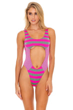 TIME TO FIESTA - Tank Open One Piece • Neon Pink