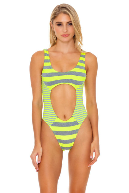 TIME TO FIESTA - Tank Open One Piece • Neon Yellow