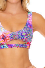 PINK LAGOON - Open Front Bralette & Banded Moderate Bottom • Multicolor