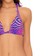 PUERTO AVENTURA - Triangle Halter Top & Seamless Full Ruched Back Bottom • Multicolor
