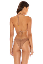 RIVER DANCE - Triangle Top & Wavey Ruched Back Tie Side Bottom • Coconut