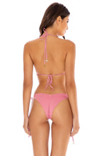 RIVER DANCE - Triangle Top & Wavey Ruched Back Tie Side Bottom • Blush