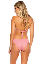 RIVER DANCE - Triangle Halter Top & Seamless Full Ruched Back Bottom • Blush