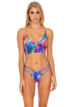 ISLA HOLBOX - Cross Back Bustier Top & Strappy Ruched Back Bottom • Multicolor