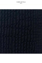 PURA CURIOSIDAD - Triangle Top & Wavy Ruched Back Tie Side Bottom • Black