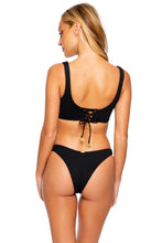 PURA CURIOSIDAD - Open Front Bralette & High Leg Bottom • Black Campaign