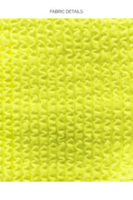 PURA CURIOSIDAD - Cross Back Bustier Top & Banded Moderate Bottom • Neon Yellow