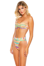 HEAT WAVES - Underwire Push Up Bandeau Top & High Leg Banded Waist Bottom • Multicolor