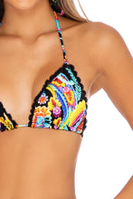 MOON NIGHTS - Triangle Top & Wavey Ruched Back Tie Side Bottom • Multicolor