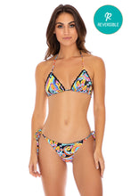 MOON NIGHTS - Triangle Top & Wavey Ruched Back Tie Side Bottom • Multicolor Turks