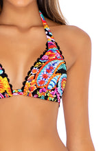 MOON NIGHTS - Triangle Halter Top & Banded Full Bottom • Multicolor