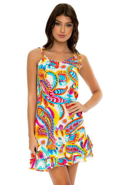 SUMMER LOVE - Ruffle Dress • White