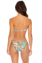 LULI'S JUNGLE - Underwire Push Up Bandeau Top & Wavey Ruched Back Full Tie Side Bottom • Multicolor