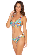 LULI'S JUNGLE - Cross Back Bustier Top & Seamless Full Ruched Back Bottom • Multicolor