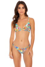 LULI'S JUNGLE - Bralette Top & Wavey Ruched Back  Bottom • Multicolor