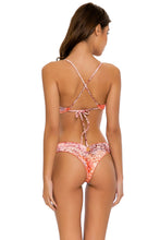 SKINS - Bralette Top & Wavey Ruched Back  Bottom • Coral Snake