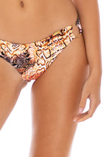SKINS - Free Form Bandeau & Wavey Ruched Back  Bottom • Natural Snake