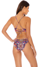 TIKI BABE - Cross Back Bustier Top & Seamless Full Ruched Back Bottom • Multicolor