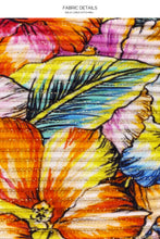 WILD FLOWER - Triangle Halter Top & Banded Full Bottom • Multicolor