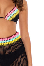 NIGHT LIGHTS - Triangle Top & Flare Bottom Pant • Black