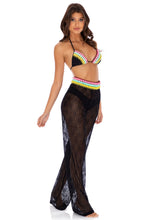 NIGHT LIGHTS - Triangle Top & Flare Bottom Pant • Black