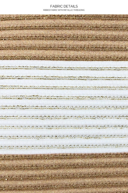 GOLDEN HOUR - Triangle Halter Top & Banded Full Bottom • Tan