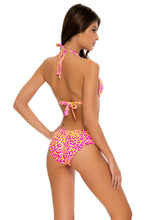 WILD SWEETHEART - Triangle Halter Top & Seamless Full Ruched Back Bottom • Multicolor