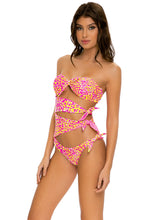 WILD SWEETHEART - Knot Bow Tie Side Bandeau One Piece • Multicolor