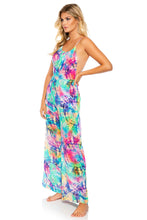 CELESTIAL DREAMS - Drawstring Neckline Wide Leg Jumpsuit • Multicolor