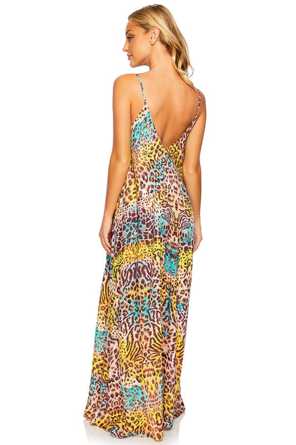 DIOSA SALVAJE - Spaghetti Strap Long Dress • Multicolor