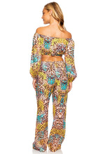 DIOSA SALVAJE - Crop Top & Flare Bottom Pants • Multicolor