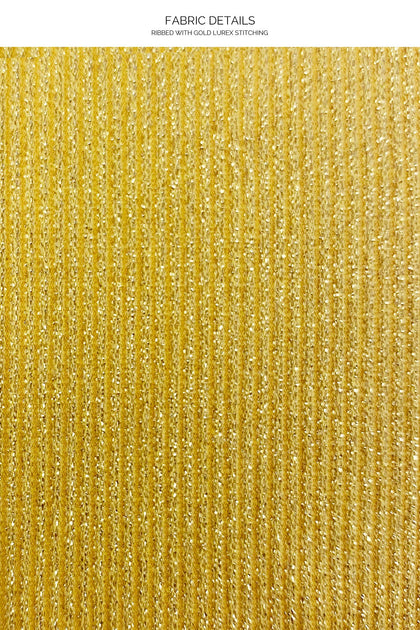 LULI DIVA - Triangle Halter Top & Seamless Full Ruched Back Bottom • Sunset Gold