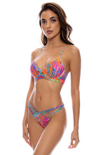 WILD WATERS - Underwire Top & Strappy Ruched Back Bottom • Multicolor