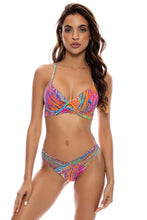 WILD WATERS - Underwire Top & Strappy Ruched Back Bottom • Multicolor