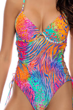 WILD WATERS - Peek A Boo Underwire One Piece Bodysuit • Multicolor