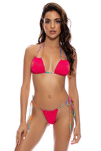WILD WATERS - Multiway Scrunched Cup Bandeau & Seamless String Brazilian Tie Side Bottom • Multicolor