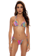 WILD WATERS - Multiway Scrunched Cup Bandeau & Seamless String Brazilian Tie Side Bottom • Multicolor