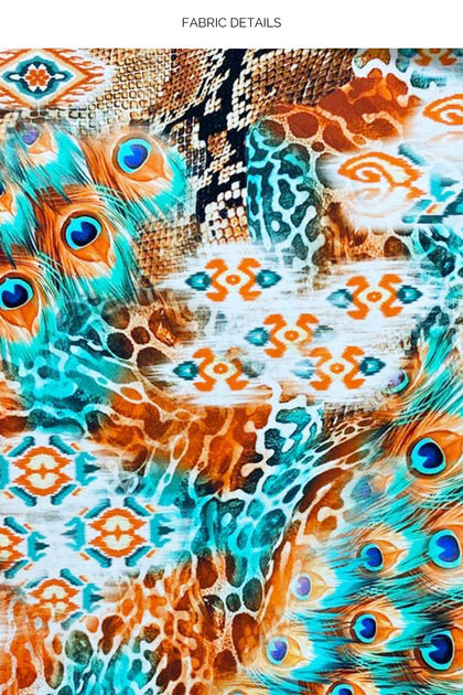 UNTAMED - Front Twist Halter One Piece • Multicolor