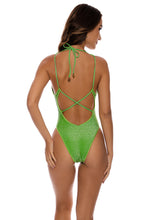 STARDUST - Stitch V-neck One Piece Bodysuit • Lime