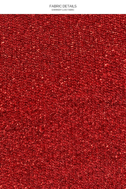 STARDUST - Free Form Bandeau & Seamless Wavy Ruched Back Bottom • Red