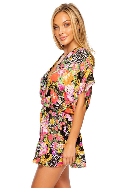 FOREVER YOURS - Playera V Neck Dress • Black