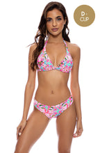 OCEAN DRIVE EUPHORIA - Triangle Halter Top & Seamless Full Ruched Back Bottom • Multicolor