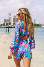 WATER BLOSSOMS - Tie Front Crop Top & Tie Waist Bermuda Shorts • Multicolor Campaign
