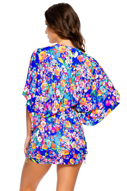 WATER BLOSSOMS - Cabana V Neck Dress • Multicolor