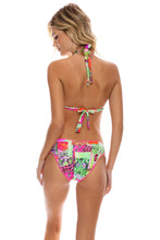 FIERCE SOUL - Triangle Halter Top & Seamless Full Ruched Back Bottom • Multicolor