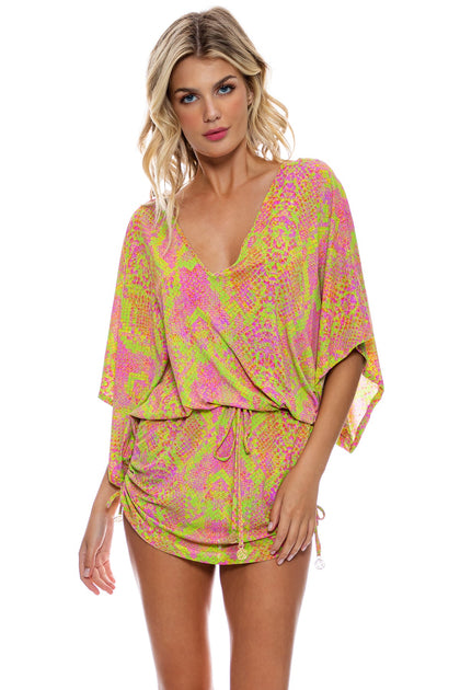 BORN TO BE WILD - Cabana V Neck Dress • Multicolor